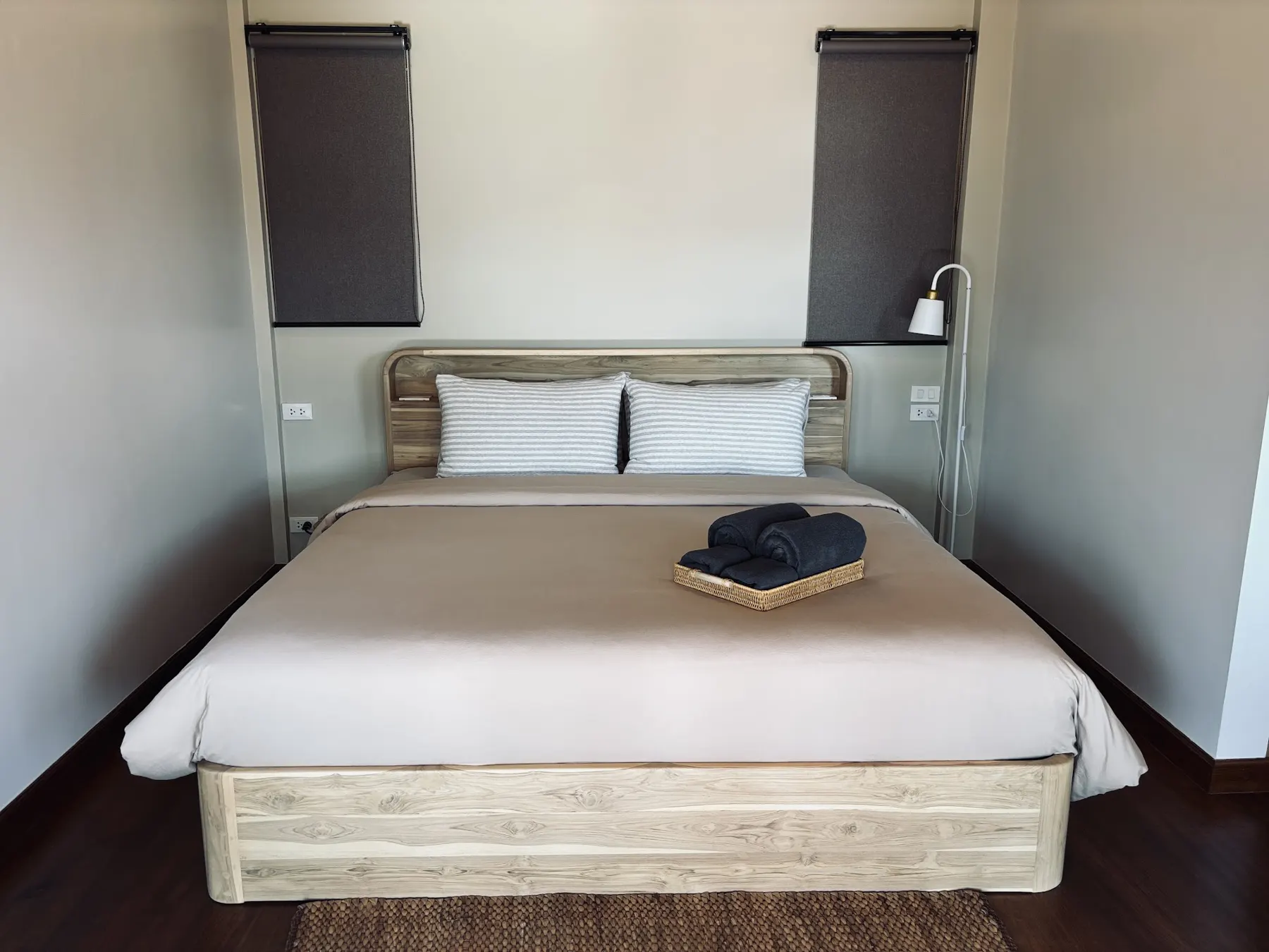 Second bedroom with a teak bed frame